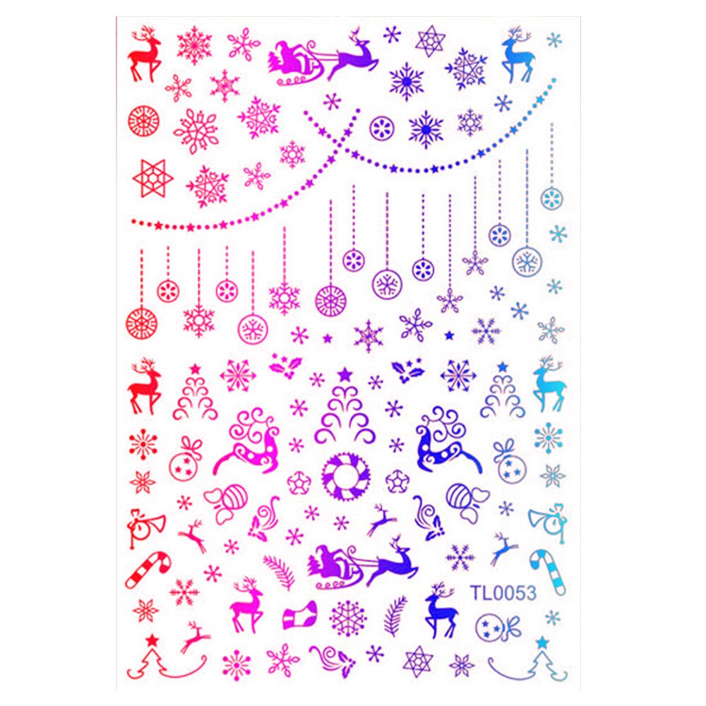 Sticker nail art Lila Rossa, pentru Craciun, Revelion si iarna, 14.5 x 9.1 cm, tl0053