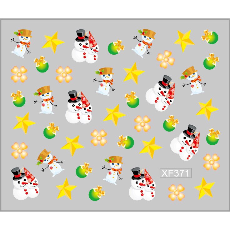 Sticker nail art Lila Rossa, pentru Craciun, Revelion si iarna, 7.2 x 10.5 cm, xf371