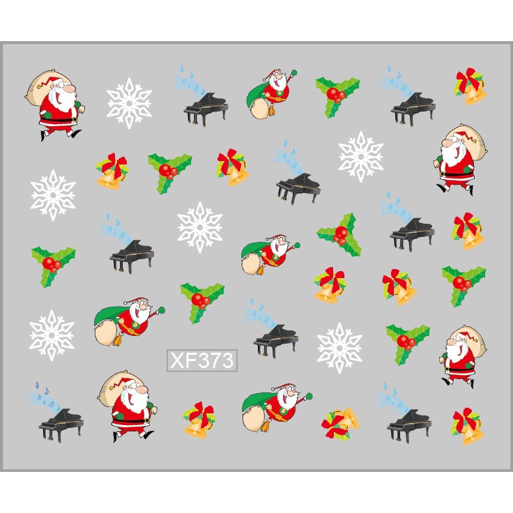 Sticker nail art Lila Rossa, pentru Craciun, Revelion si iarna, 7.2 x 10.5 cm, xf373
