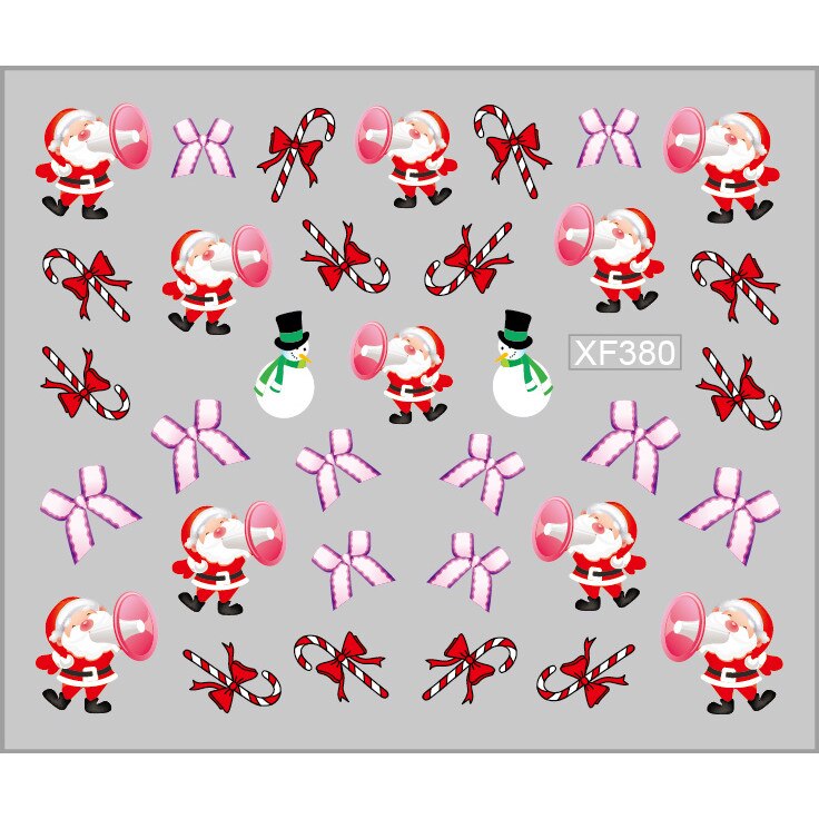 Sticker nail art Lila Rossa, pentru Craciun, Revelion si iarna, 7.2 x 10.5 cm, xf380