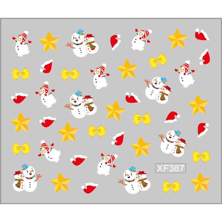 Sticker nail art Lila Rossa, pentru Craciun, Revelion si iarna, 7.2 x 10.5 cm, xf387