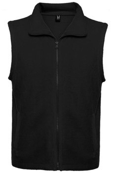 Vesta barbati, fleece, 300 g/m², Roly Bellagio, Negru Vesta barbati, fleece, 300 g/m², Roly Bellagio, Negru