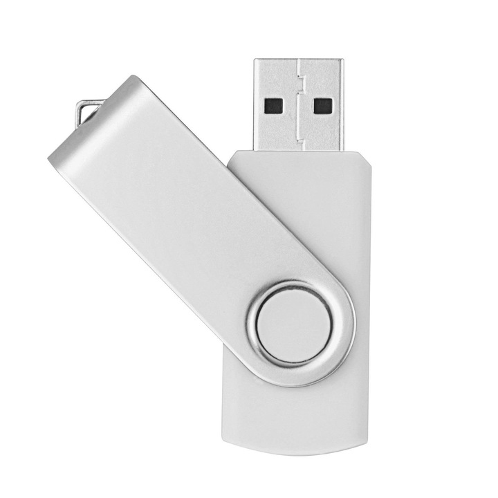 USB Flash памет SIKS®, Високоскоростна, 4GB, Бял