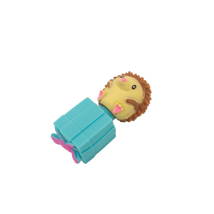 RoveZone Kifordítható szilikon játék, Sündisznó/Ajándék, Kék/Barna