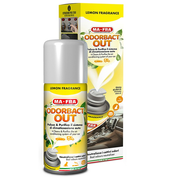 Spray pentru aparate de aer conditionat MA-FRA Odorbact Out Lemon, 150 ml