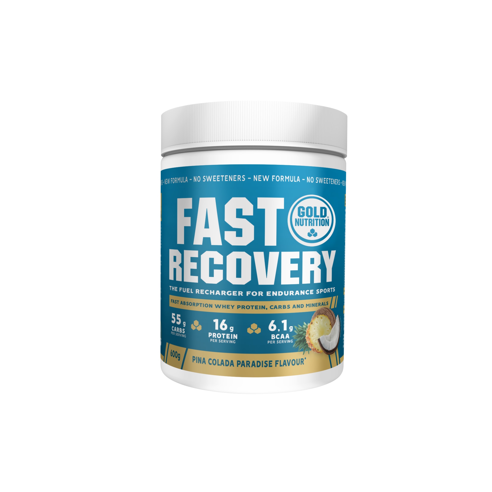 Pudra refacere dupa efort, GoldNutrition, Fast Recovery, Pina Colada, 600 grame