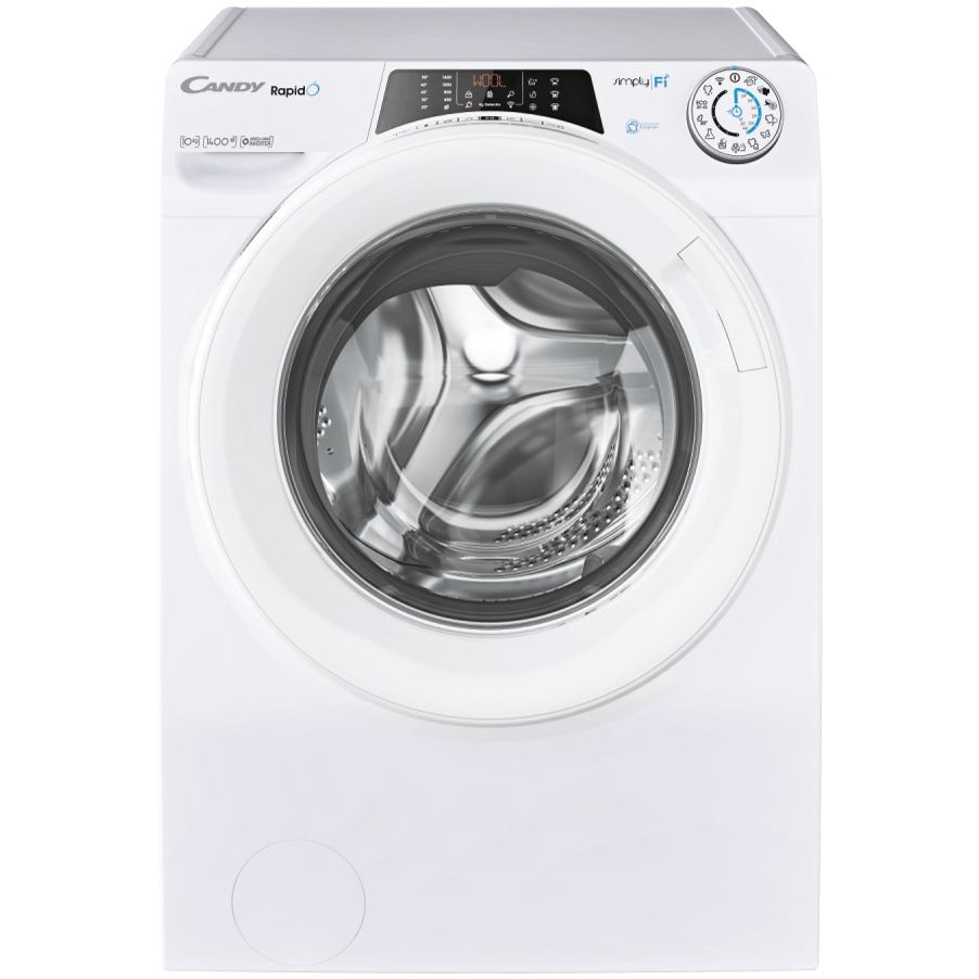 Masina de spalat rufe Candy Rapido RO 14104DWME/1-S, 10 kg, 1400 rpm, Clasa A, Wi-Fi, Bluetooth, Motor Inverter, Mix Power Systems, Steam, Alb