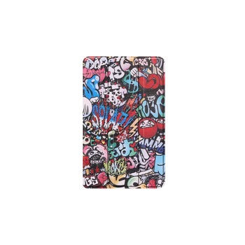 Husa pentru tableta Lenovo Tab M10 FHD PLUS 10.3 inch, piele ecologica, model graffiti, Multicolor Husa pentru tableta Lenovo Tab M10 FHD PLUS 10.3 inch, piele ecologica, model graffiti, Multicolor