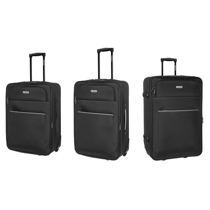 Set Trolere, Diplomat, ZC 3002 - 3 Piese, Negru