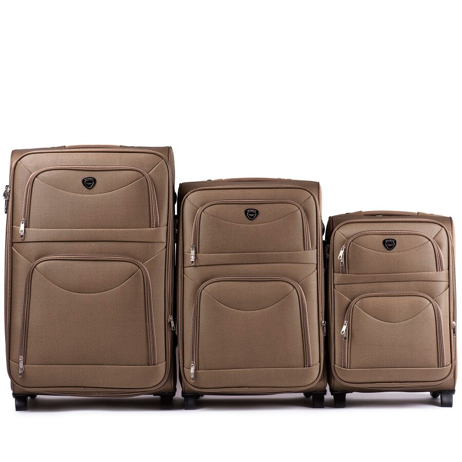 Set Troler, WINGS, W6802, 2 Roti, 3 Piese, Bej