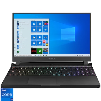 Laptop Gaming Gigabyte Aorus cu procesor Intel Core i7-11800H, 15.6 Laptop Gaming Gigabyte Aorus cu procesor Intel Core i7-11800H, 15.6