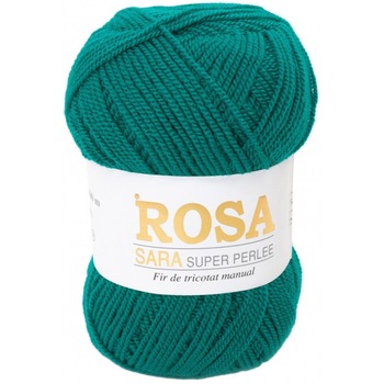 Fir tricotat Rosa Sara 73, 5 bobine, acril 100%, 500 g/pachet, dimensiune 35x15 cm, culoare verde malachit Fir tricotat Rosa Sara 73, 5 bobine, acril 100%, 500 g/pachet, dimensiune 35x15 cm, culoare verde malachit