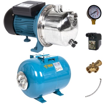 Kit Hidrofor 100L cu pompa IBO Dambat AJ50/60 INOX, 1.1kW, debit 60l/min, H refulare 50m, racord 1 tol Kit Hidrofor 100L cu pompa IBO Dambat AJ50/60 INOX, 1.1kW, debit 60l/min, H refulare 50m, racord 1 tol