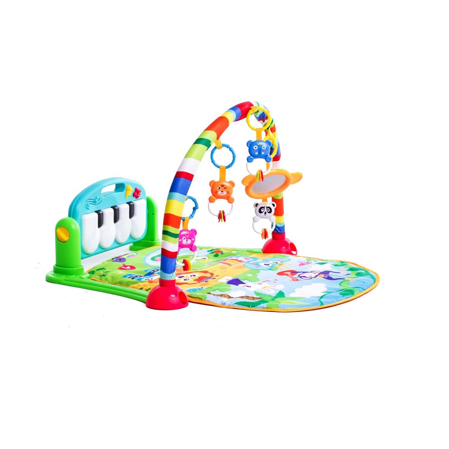 Salteluta de activitati cu jucarii si pian 4 in 1, Isp, 71.5x60x45 cm