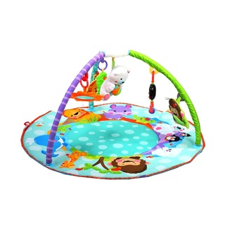 Salteluta de activitati cu jucarii zornaitoare, oglinda si ursulet muzical, Isp, 100x47 cm Salteluta de activitati cu jucarii zornaitoare, oglinda si ursulet muzical, Isp, 100x47 cm