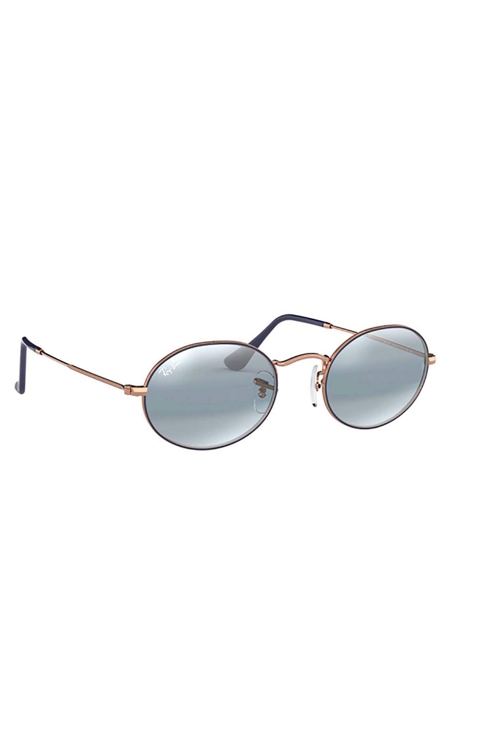 RAYBAN Ochelari de soare 3547-oval 9156aj, Metal, Albastru/Auriu