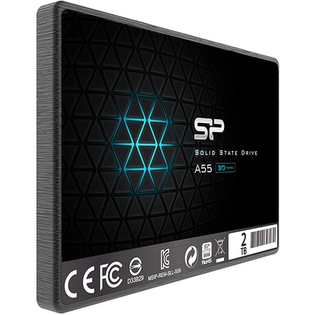 SSD Silicon power A55, 2Tb, 2.5", Sata III, Viteza scriere 560mbps, Negru