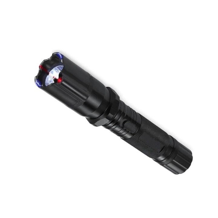 Фенер Deliny® с електрошок и лазер, 10000W, 19 см, черен