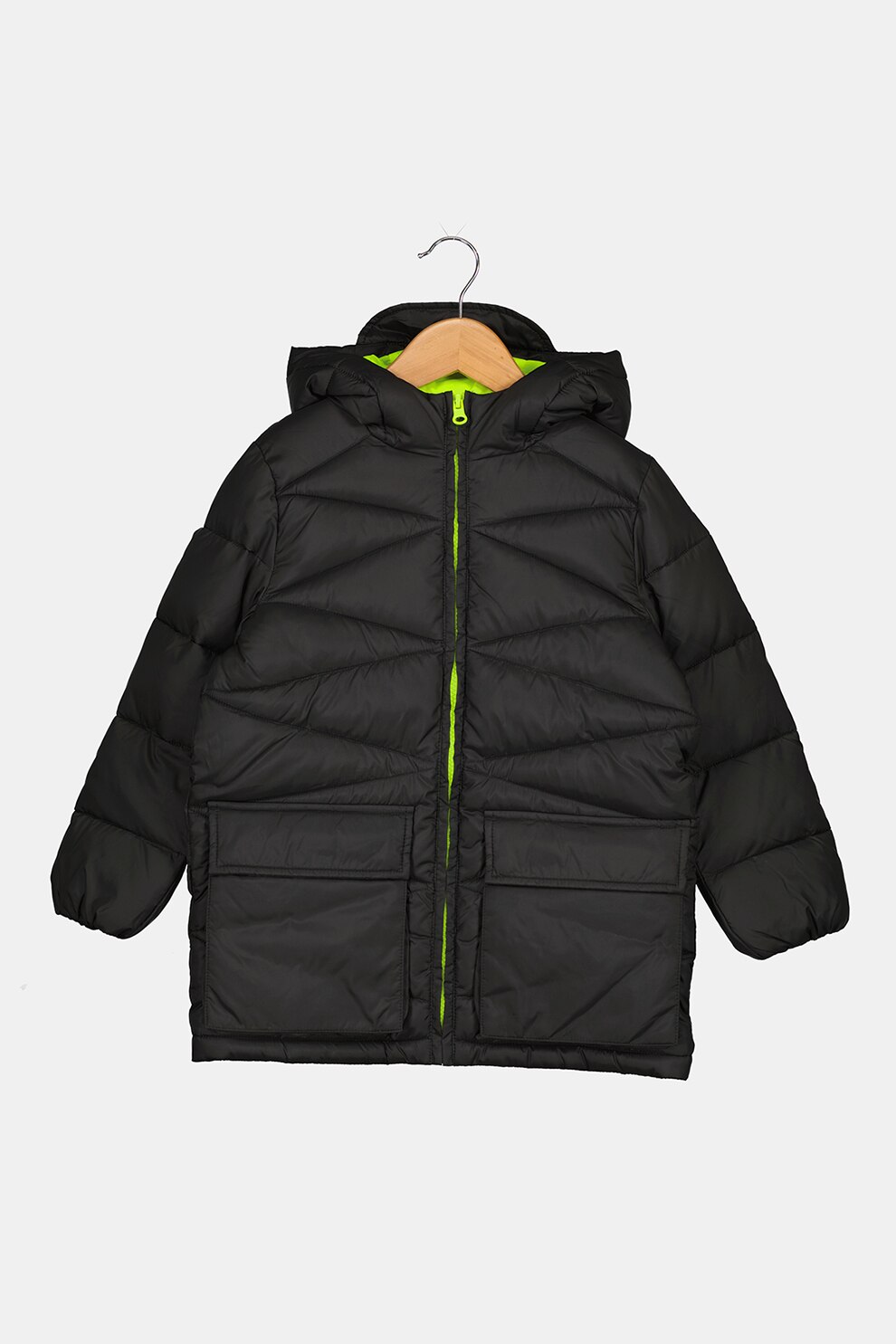 United Colors of Benetton, Geaca cu aspect matlasat, Negru