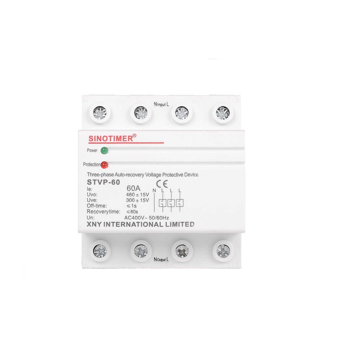Releu siguranta digitala de protectie tensiune 60A, recuperare automata, STVP-60