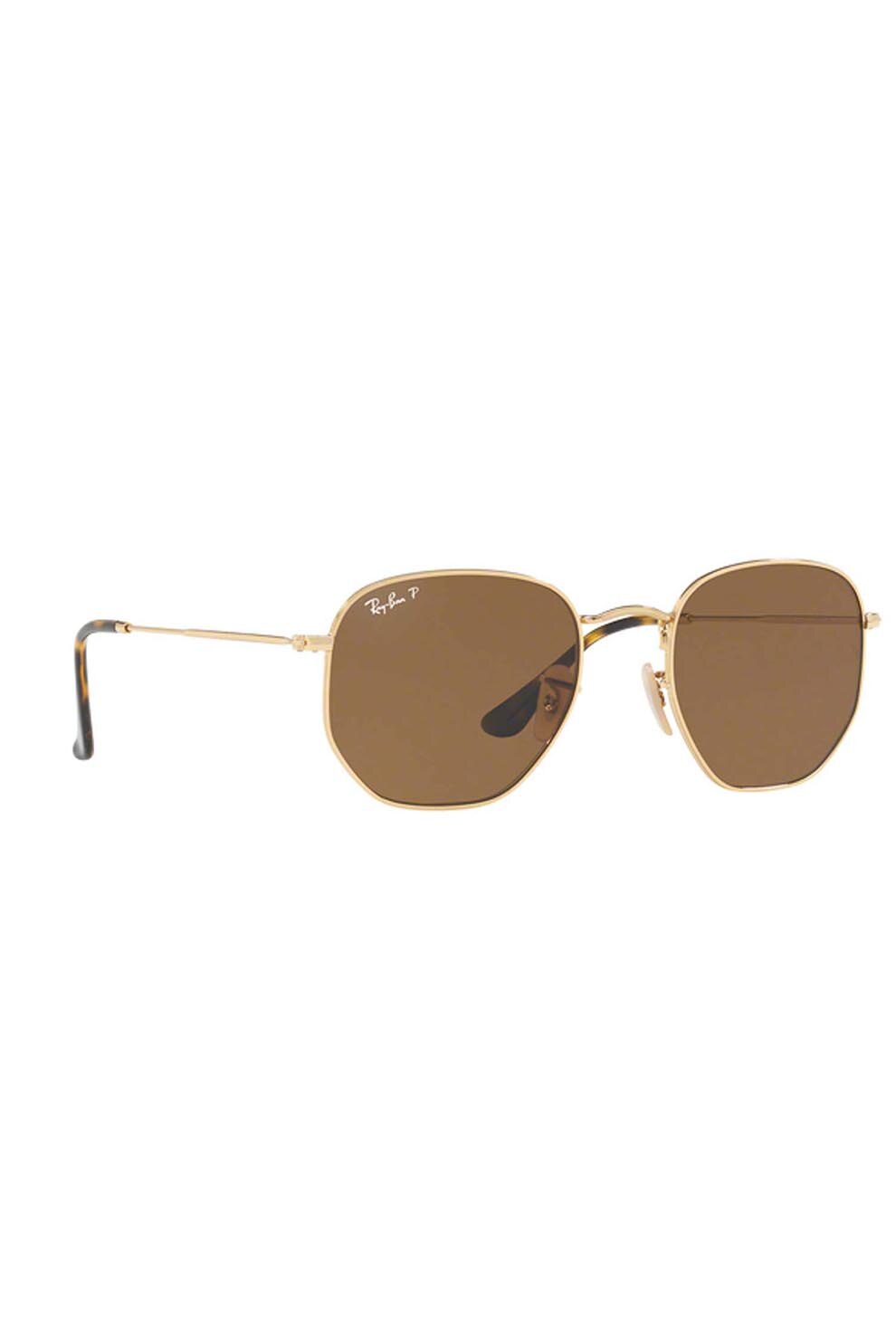 Ochelari de soare barbati, Rayban 3548n 001/57, Metal, 51-21-145, Auriu/Maro