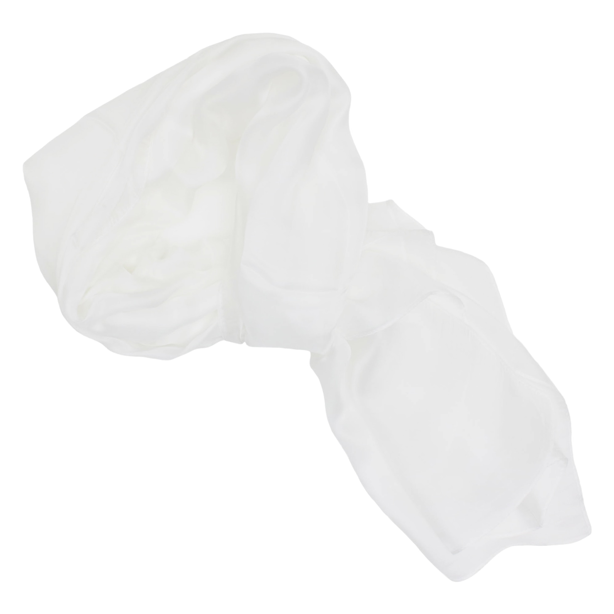 Esarfa de dama, Buticcochet, 100% matase, 180 x 90 cm, Alb - ES798