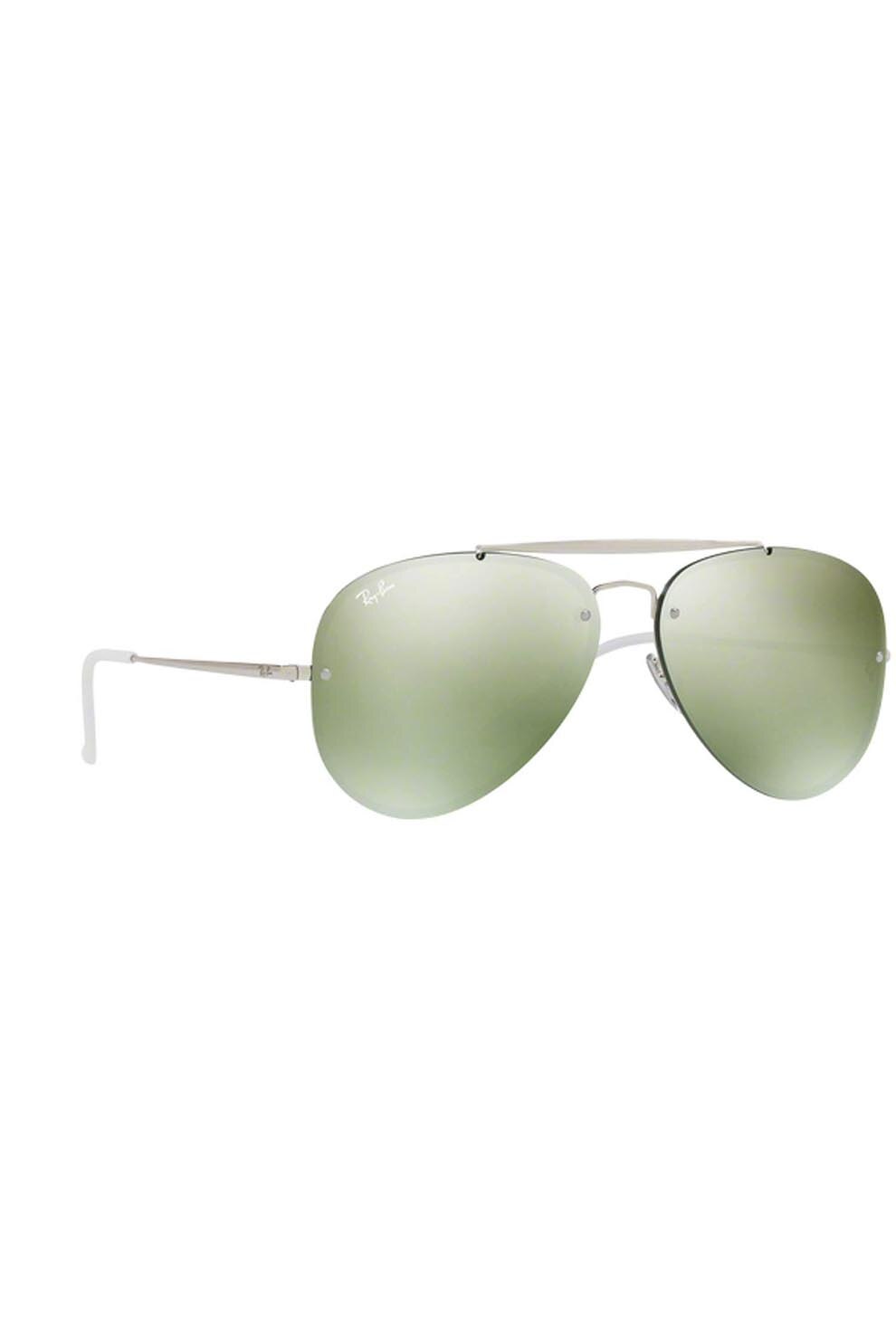 Ochelari de soare barbati, Rayban 3584n 905130, Metal, 58-13-145, Argintiu/Verde
