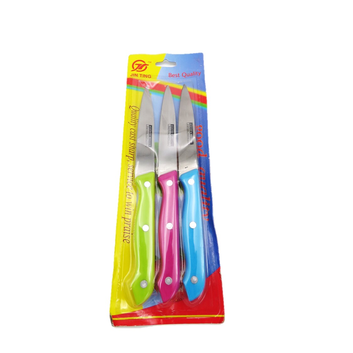 Set cutite bucatarie 3 piese, multicolor