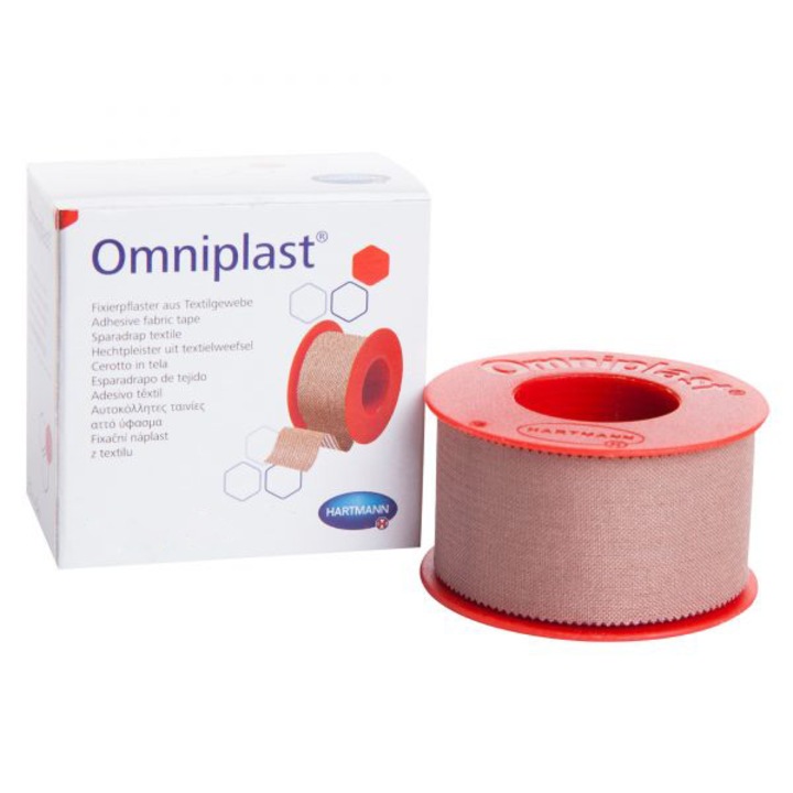 Plasture hipoalergen pe suport textil Omniplast (900440), 1.25cm x 5m, o bucata, Hartmann