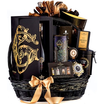 Cos Cadou Celebris cu Sampanie Celebris, Panettone, Praline, Ceai, Cafea, Tapas Cos Cadou Celebris cu Sampanie Celebris, Panettone, Praline, Ceai, Cafea, Tapas