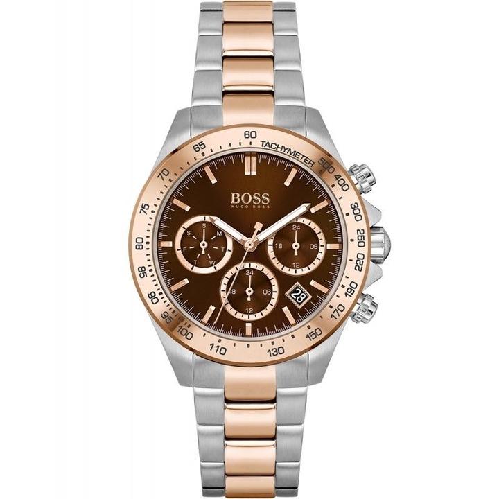 Ceas dama Boss 1502617 Quartz Argintiu, Rose gold