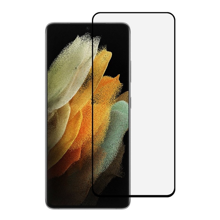 Zenino® Secure Glass Film – kompatibilis a Xiaomi 11 Full Lite készülékkel, ívelt, teljes ragasztós, fekete