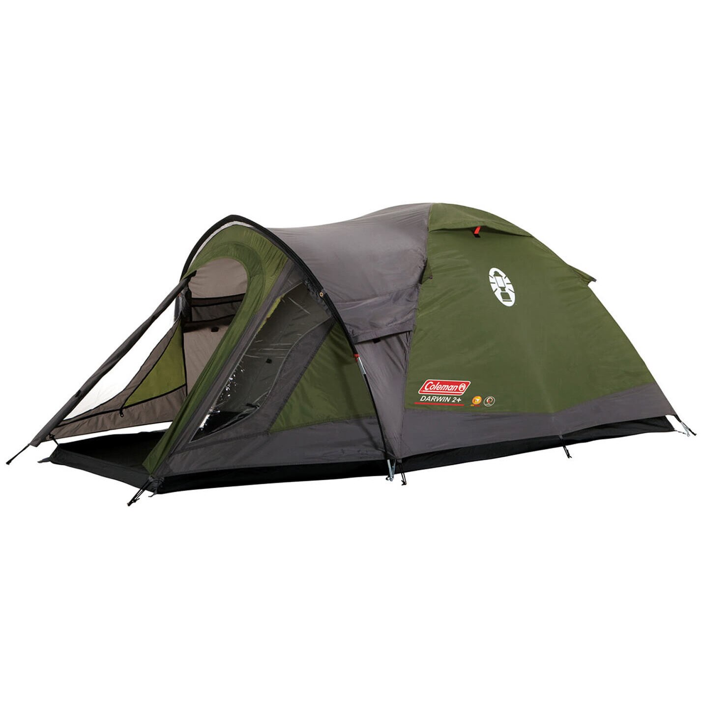 Cort camping Darwin 2+, Coleman, Poliester, 120x320 cm, Verde/Negru