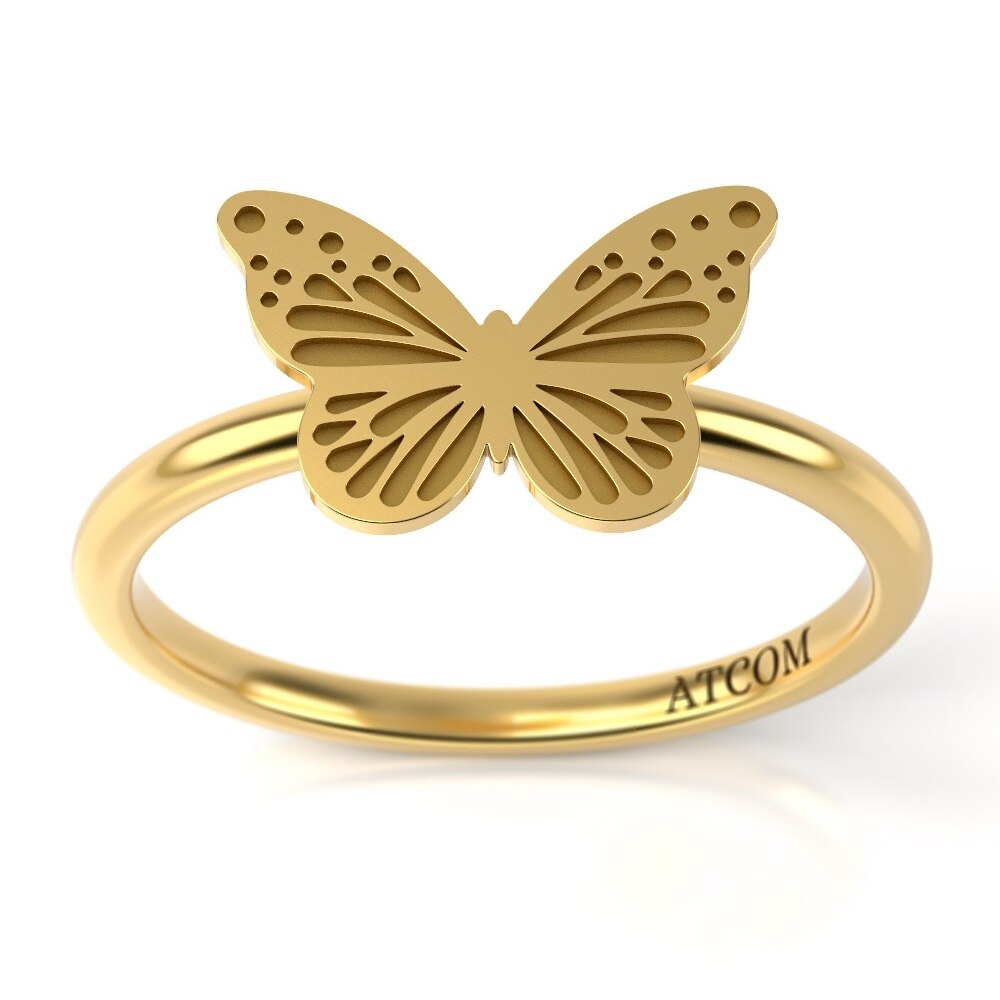 Inel de logodna din aur galben model Corelle