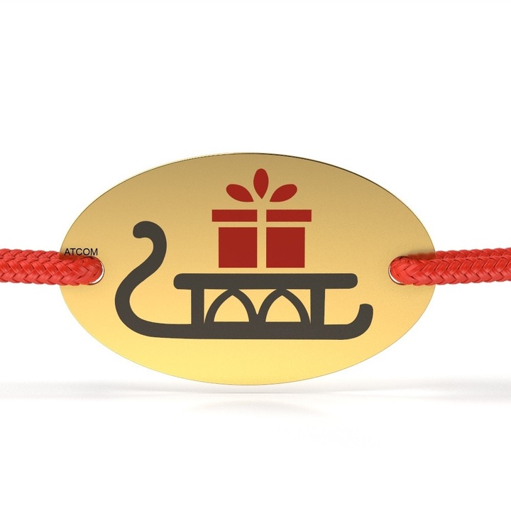 Гривна, Шейна с подаръци, От жълто злато, С червена връв