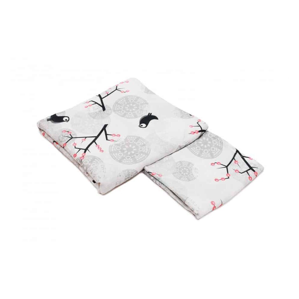 Paturica de infasat Pulp Birds on Twigs, Bambus, Bumbac, Multicolor