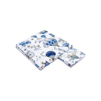 Paturica de infasat Pulp Blue Balloons, Bambus, Bumbac, Multicolor Paturica de infasat Pulp Blue Balloons, Bambus, Bumbac, Multicolor