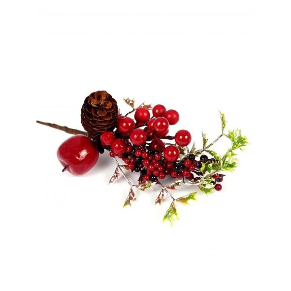 Decoratiune Craciun Crenguta Ilex deco 30cm