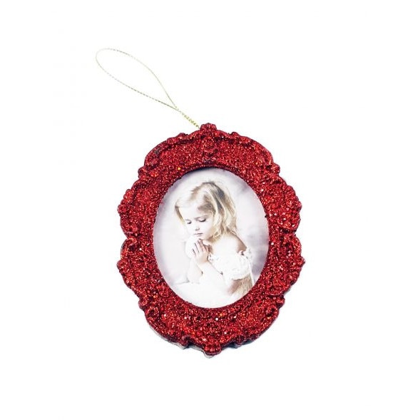 Decoratiune brad, Rama Foto Rosie 8x11cm