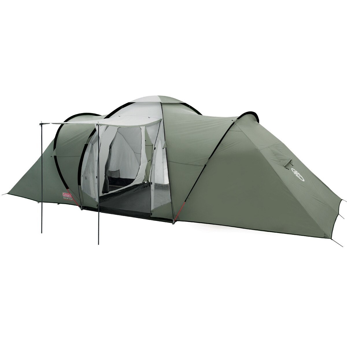 Cort camping Ridgeline 6 Plus, Coleman, Poliester, 205x640x230 cm, Verde