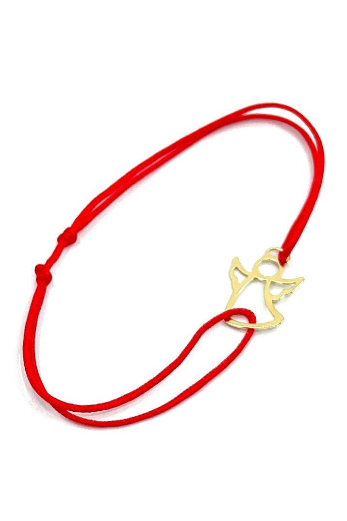 Bratara Agavi ajustabila cu ingeras din argint 925 suflat cu aur