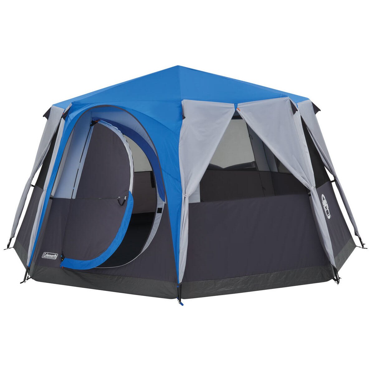 Cort camping Octagon 8, Coleman, Poliester, 208x396 cm, Albastru