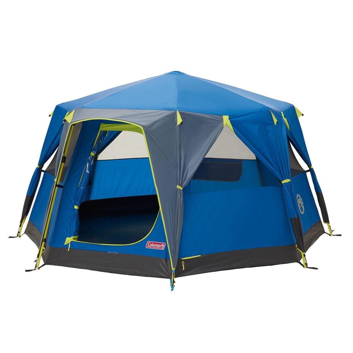 Cort camping Octagon, Coleman, Poliester, 152x270x293 cm, Albastru