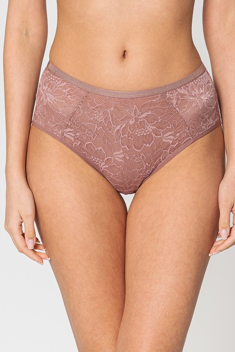 Triumph, Chiloti hipster cu insertii de dantela Amourette Charm, Roz prafuit