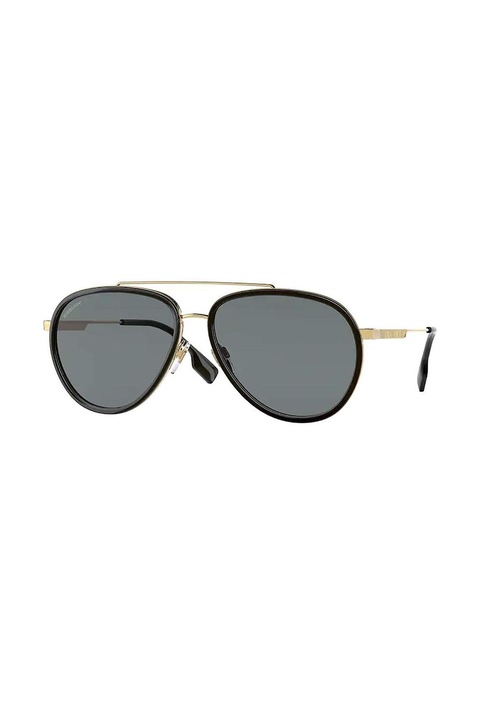Ochelari de soare barbati, Burberry 3125-oliver 101781, Metal, 59-15-145, Auriu/Negru