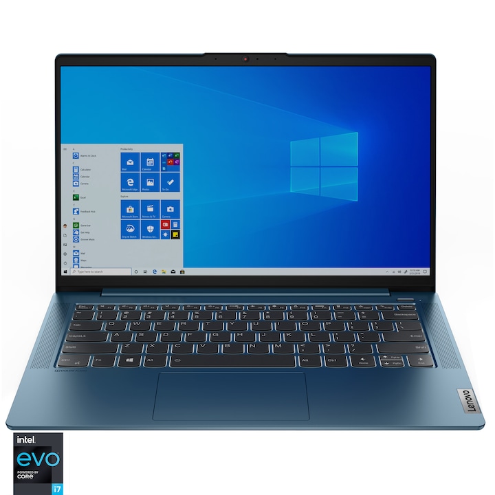 Лаптоп Ultrabook Lenovo IdeaPad 5 14ITL05, Intel® Core™ i7-1165G7, 14", Full HD, RAM 8GB, 512GB SSD, Intel® Iris® Xᵉ Graphics, Windows 10 Home, Abyss Blue