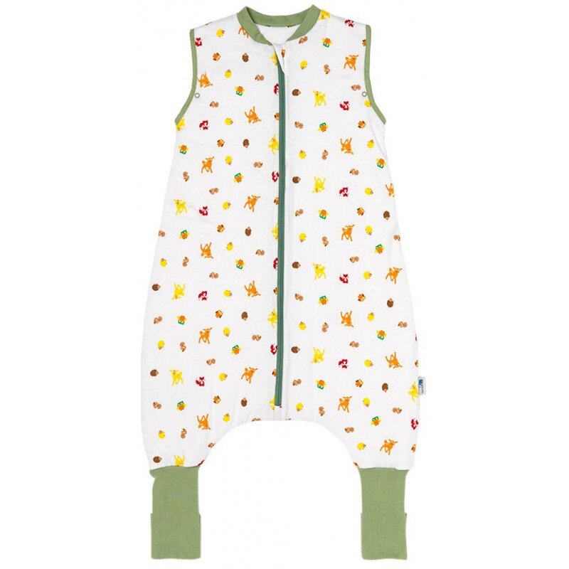 Sac de dormit cu picioruse si talpa antiderapanta Forest Friends 110 cm, manseta 1.0 Tog