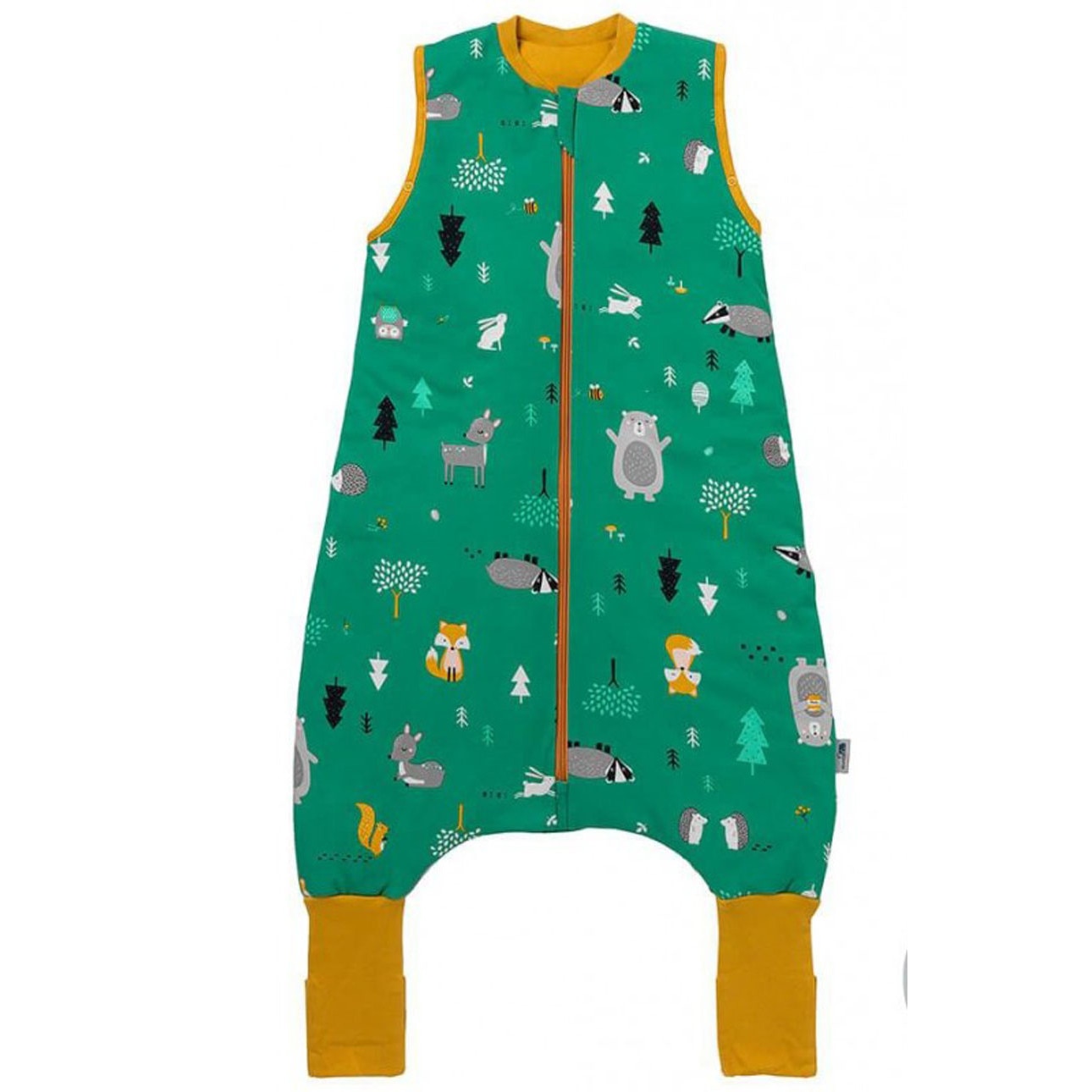 Sac de dormit cu picioruse si talpa antiderapanta Woodland Animals 100 cm, manseta 1.0 Tog