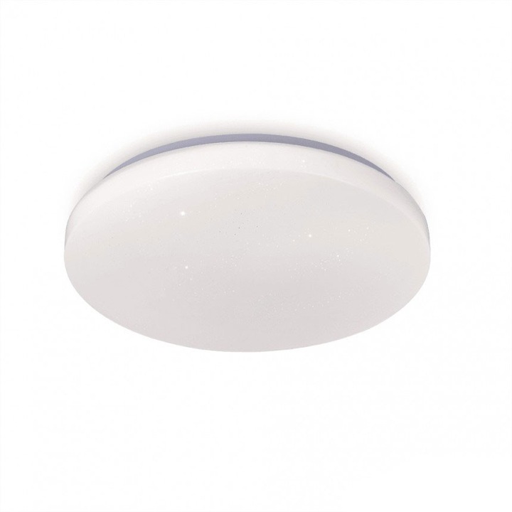 LED плафон Lightex CRYSTAL, 12W, 4000K, Ф260mm, IP44, Бял