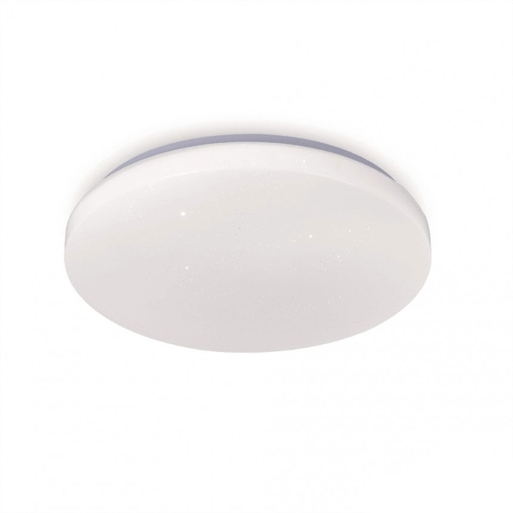 LED плафон Lightex CRYSTAL, 18W, 4000K, Ф300mm, IP44, Бял